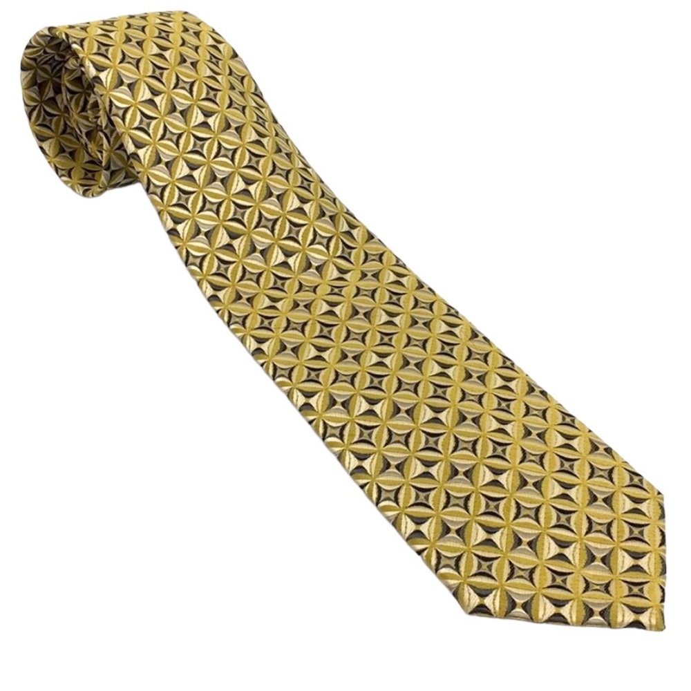 Covington Men’s White, Gray, Silver, & Gold Tie